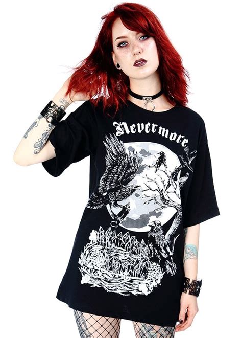 Oversized Goth T Shirt .